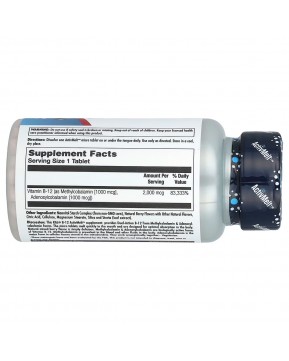 KAL, витамин B-12 (в виде метилкобаламина и аденосилкобаламина), с ягодным вкусом, 2000 мкг, 60 мини-таблеток KAL, витамин B-12 (в виде метилкобаламина и аденосилкобаламина), с ягодным вкусом, 2000 мкг, 60 мини-таблеток